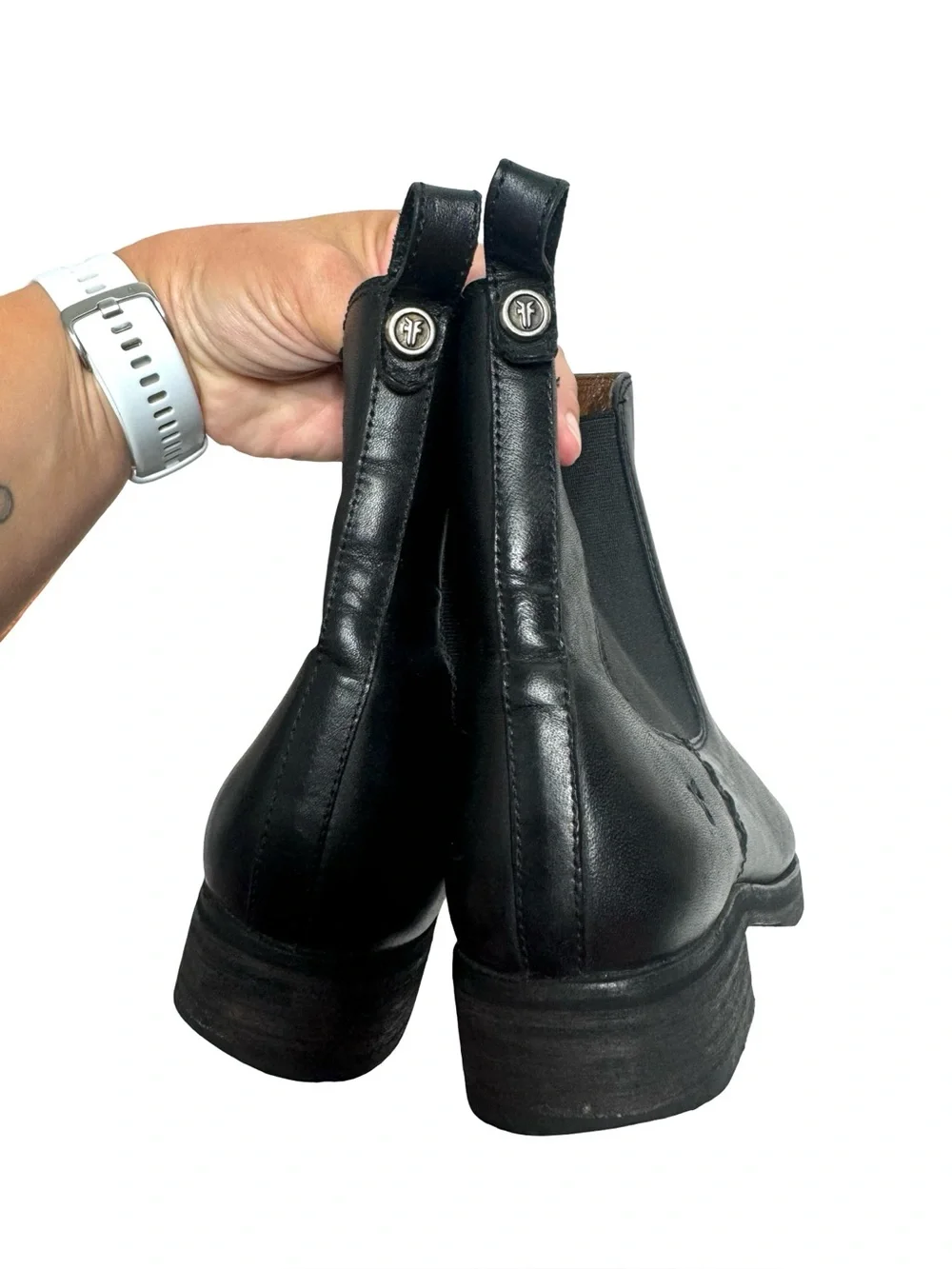 Frye | Melissa Double Sole Lug Chelsea Boot Black Leather 8